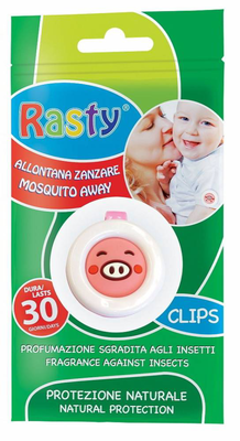 Brand italia anti-mosquito rasty clips, natural protection for babies. Various designs 1piece, , medium