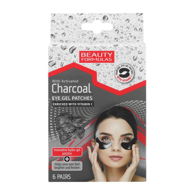 Beauty formulas charcoal hydro-gel under eye patches 6 pairs, , medium