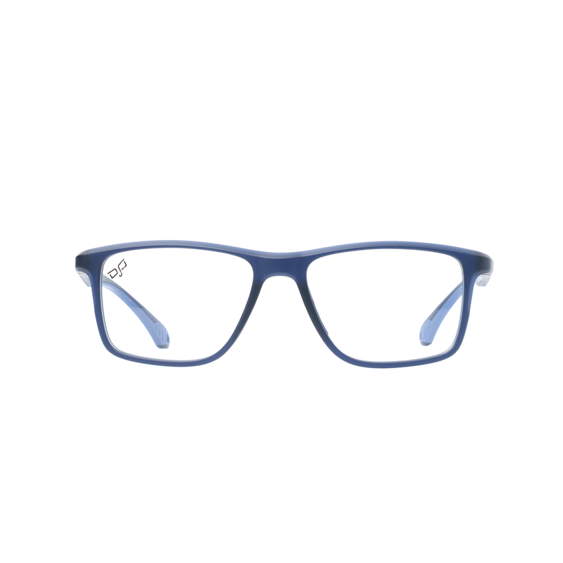 OJO personal style square blue frame and temples with demo lenses, , medium-null