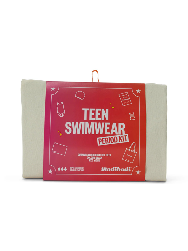 Teen active period kit with swimwear racerback one piece-null