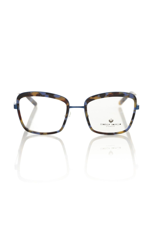 Blue metallic women's eyeglass frame-null