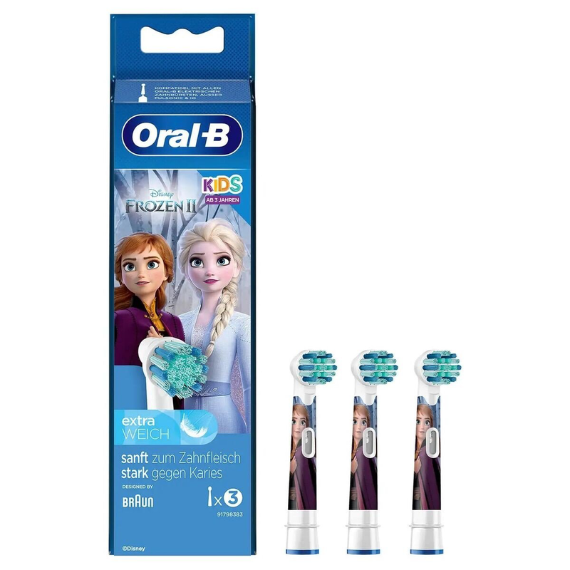 Oral b toothbrush heads refills kids frozen 3pcs, , medium-null
