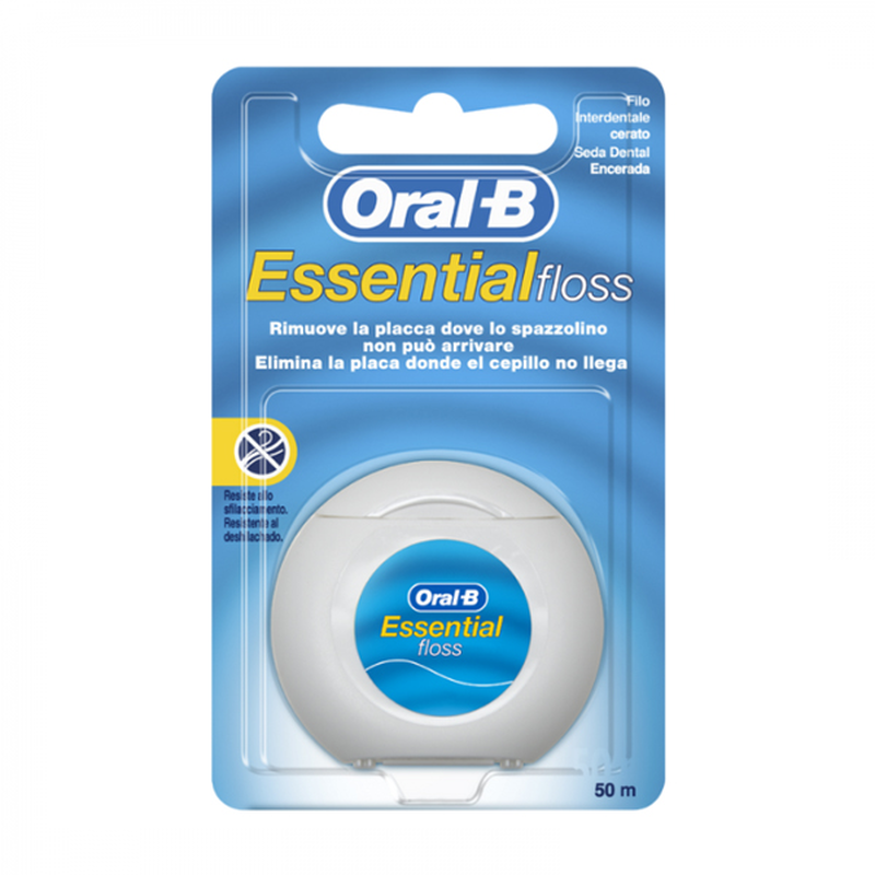 Oral-b essential floss οδοντικό νήμα κηρωμένο 50 m, , medium-null