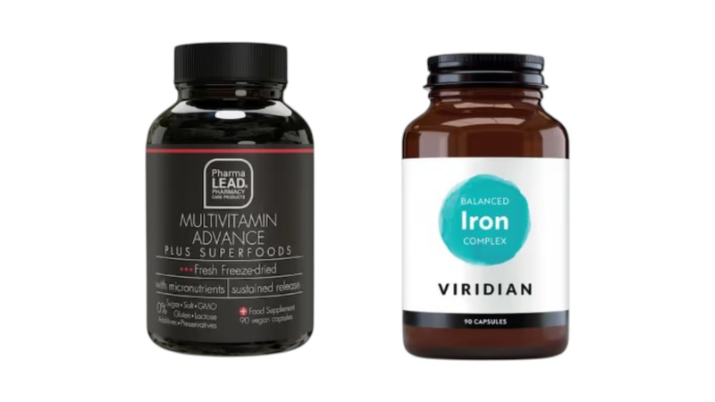 Pharmalead multivitamin avance plus superfoods 30vcaps & viridina balanced iron 30caps, , medium-null