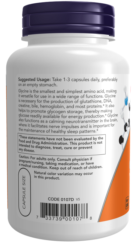 Now foods - glycine 1000mg x 100 veg capsules, , medium-null