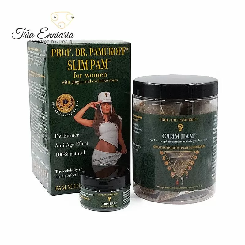 Slim pam for women, 40 capsules and 20 filter sashets, dr. Pamukoff, , medium image number null