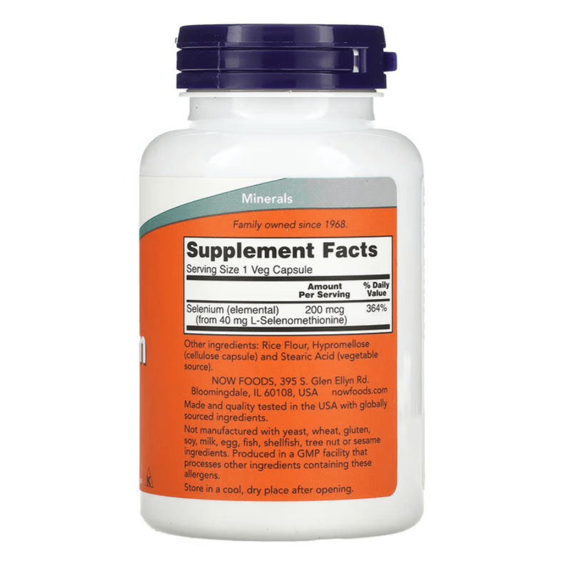Product image: Now foods, selenium, 200 mcg, 180 veg capsules, , medium-null