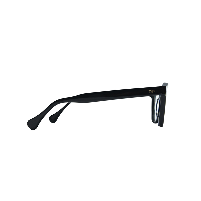 Product image: OJO personal style round handmade shine black frame and temples with demo lenses, , medium-null