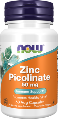 Now foods - zinc picolinate 50mg x 60 veg capsules, , medium