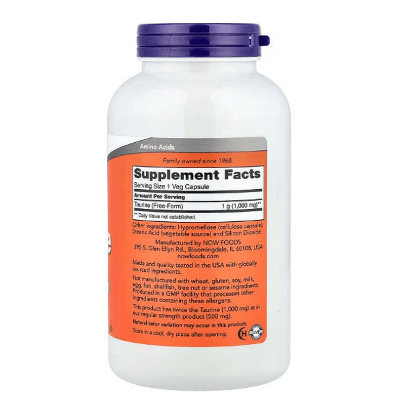 Now taurine 1000mg 250 veg. Caps, , medium-null