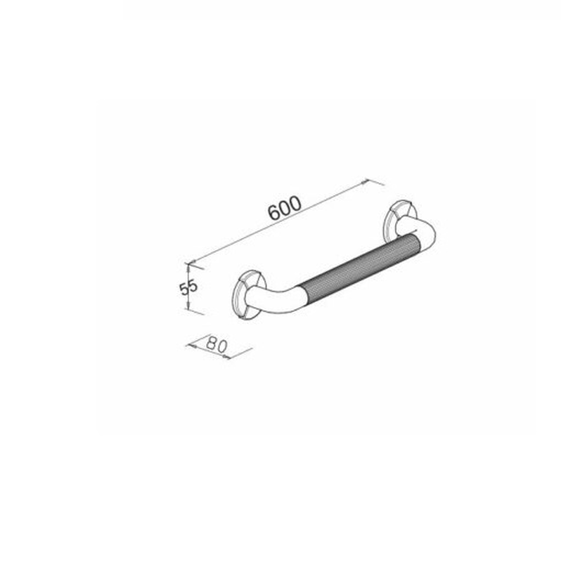 Product image: Accessible (amea) satin chrome bath handle 80x600x55mm, , medium-null
