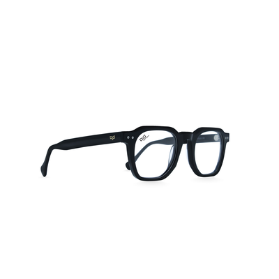 OJO personal style round handmade shine black frame and temples with demo lenses, , medium
