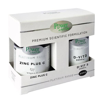 Power of nature premium range zinc plus vitamin c 30 tablets + d-vit3 2000iu 20 capsules, , medium