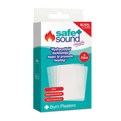 Safe + sound burns plasters 7.5cm x 5cm x5
