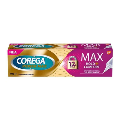 Corega power max hold + comfort, cream, 40g, , medium