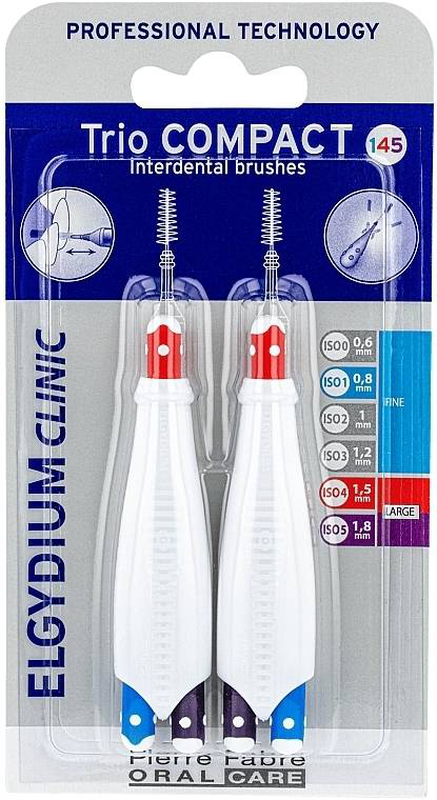 Product image: Elgydium trio compact interdental brushes 145, , medium-null