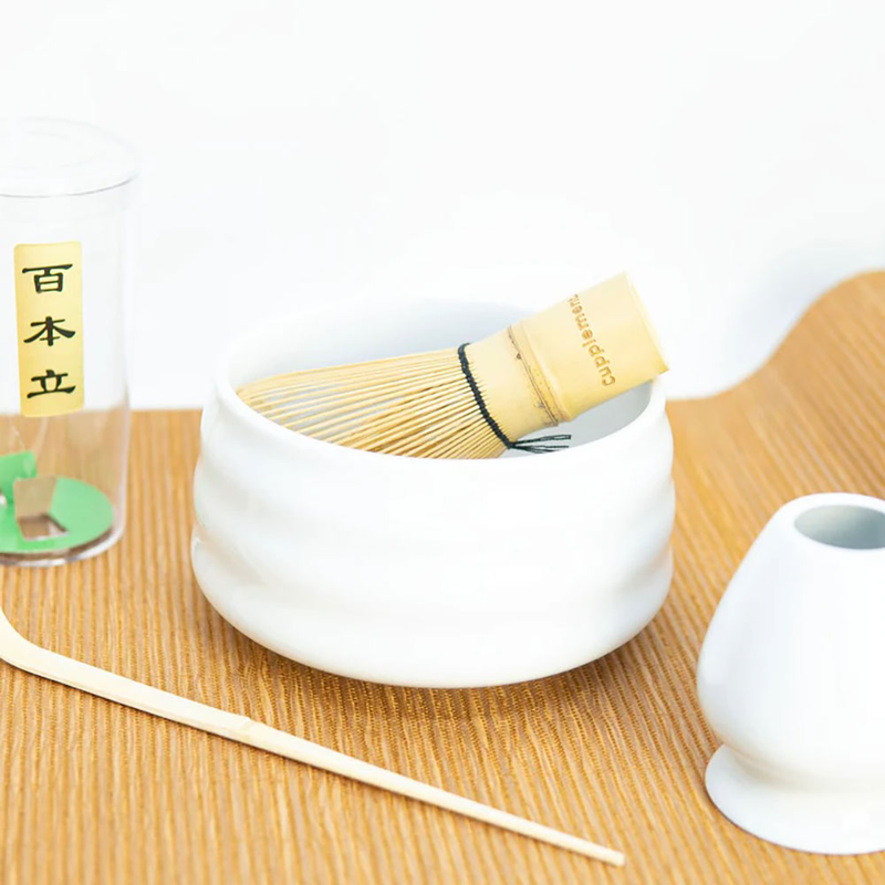 Cupplement, 4 piece matcha accessories set, white, , medium-null