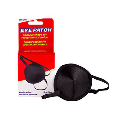 Acu-life concave eye patch, protects injured eye from irritation and light