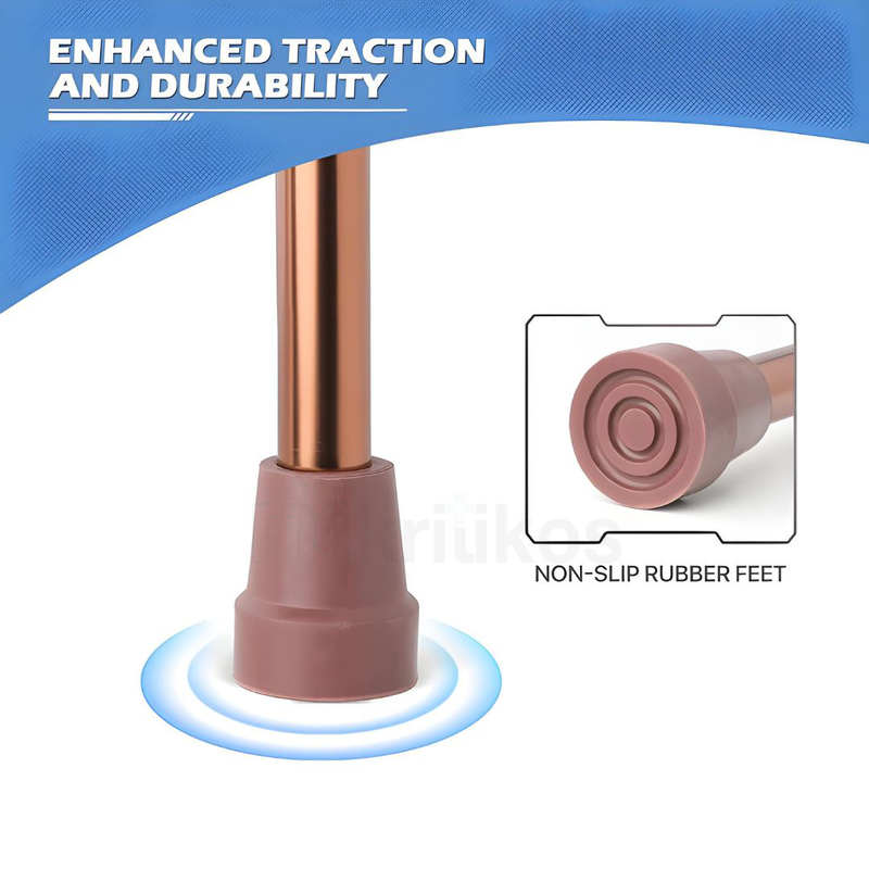 Product image: Folding aluminium walking stick, bronze, , medium-null