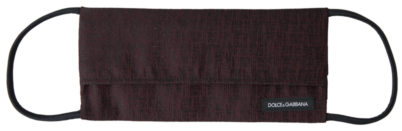 Maroon pleated elastic ear strap face mask-null