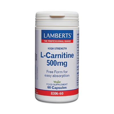 Lamberts l-carnitine 500mg x 60 capsules