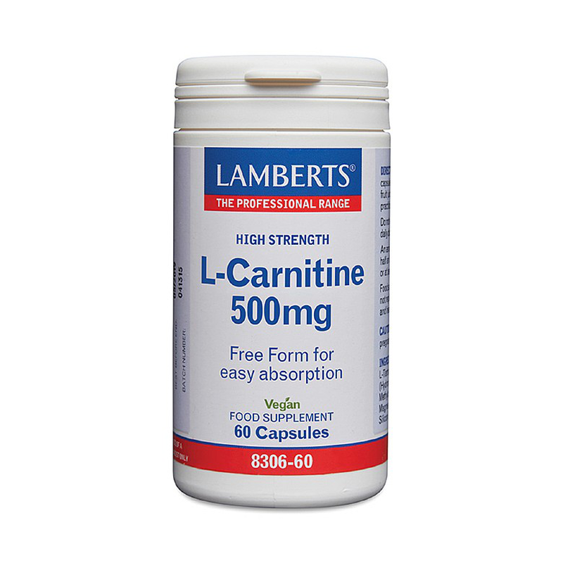 Lamberts l-carnitine 500mg x 60 capsules, , medium image number null