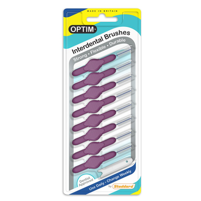Stoddard interdental, brushes, 8 x 1.1mmpurple, , medium