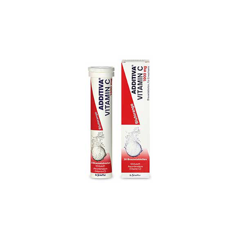 Additiva vitamin c 1000mg blood orange flavour 20 effervescent tablets, , medium-null