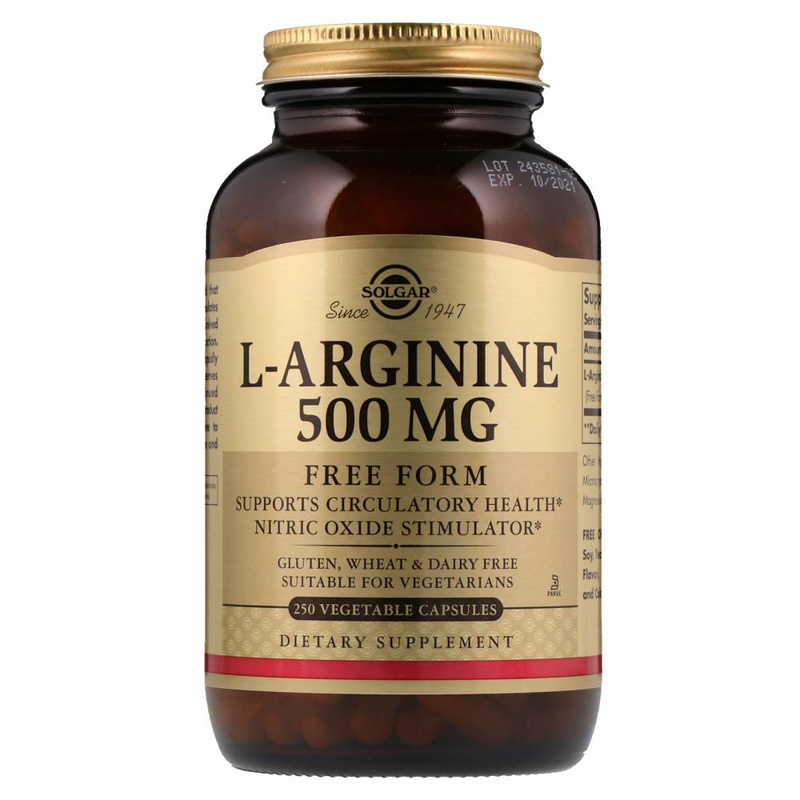 Solgar l-arginine 500mg x 50 tablets - supports heart health & nitric oxide stimulator, , medium-null