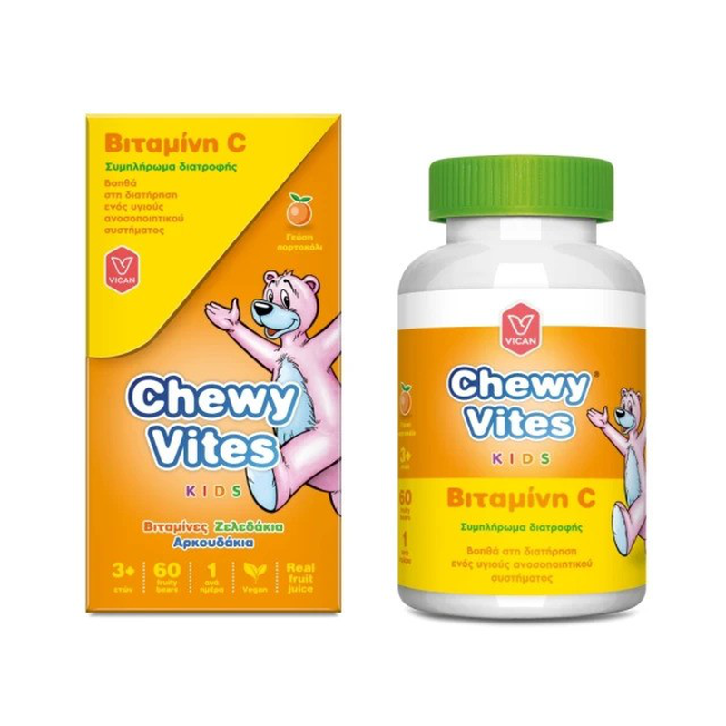 Product image: Chewy vites kids vitamin c 60 chewable jelly bears orange flavor, , medium-null