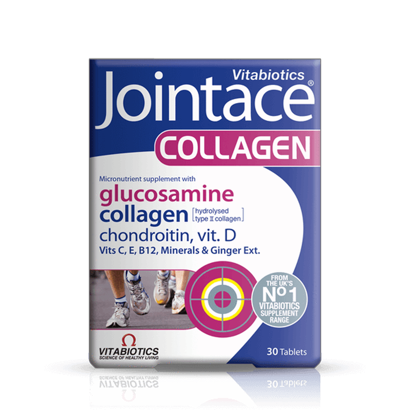 Vitabiotics jointace collagen glucosamine& chondroitin. For normal function of bones& cartilage 30tablets, , medium-null