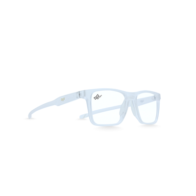 OJO personal style square clear frame and temples with demo lenses