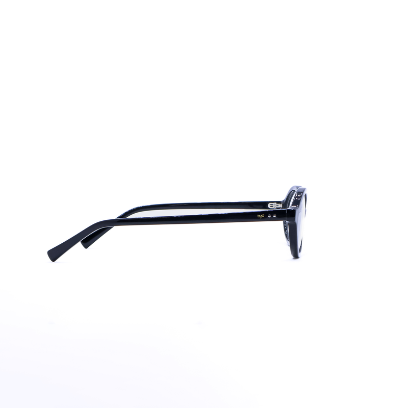 OJO personal style oval handmade black frame and temples with demo lenses, , medium-null