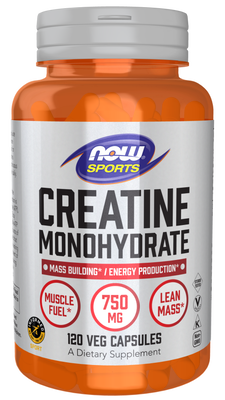 Now creatine monohydrate 750mg 120 vegetable capsules, , medium