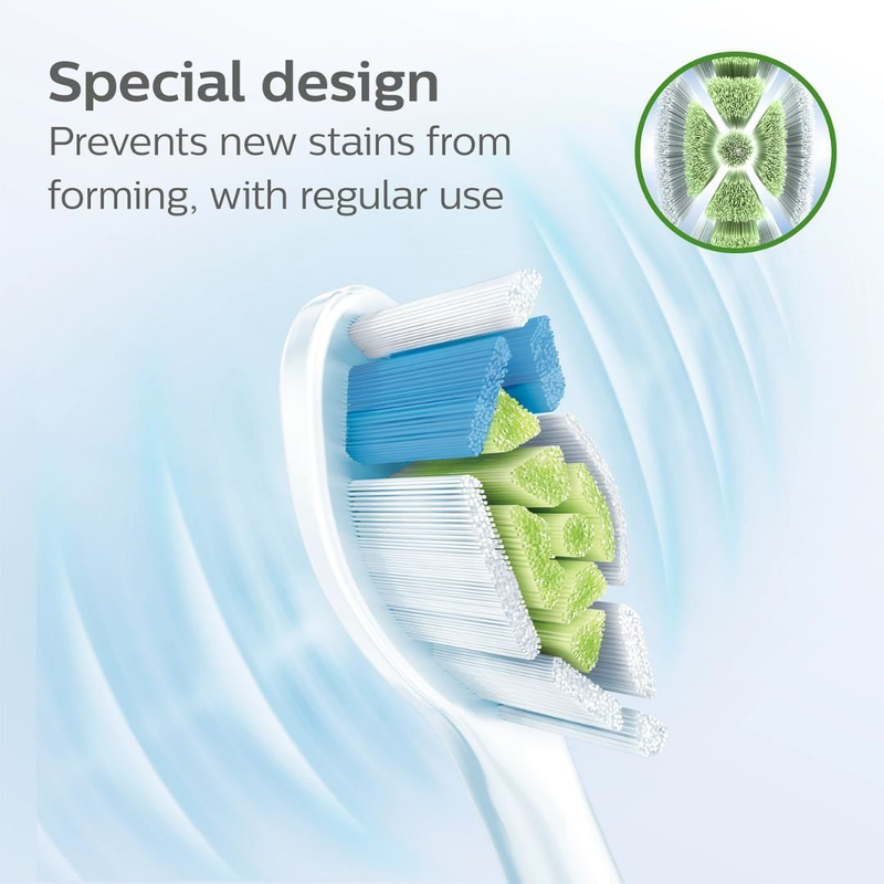 Product image: Philips sonicare w2 optimal white κεφαλές οδοντόβουρτσας 2 τεμάχια για λευκότερο χαμόγελο & προηγμένο καθαρισμό μαύρο hx6062/13, , medium-null