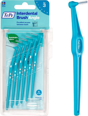 Tepe interdental blue brushes angle 0.6mm x 6 pieces