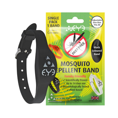 Theye mosquito repellent bracelet - black adjustable, , medium