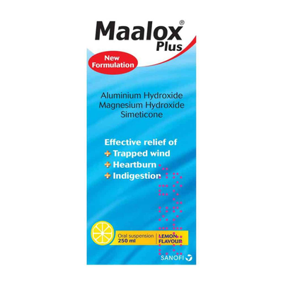 Maalox plus lemon, suspension, 250ml x (114+200+25)mg/5ml, , medium