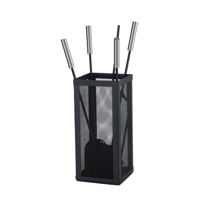 Bronx fireplace tool set black 5pcs, , medium