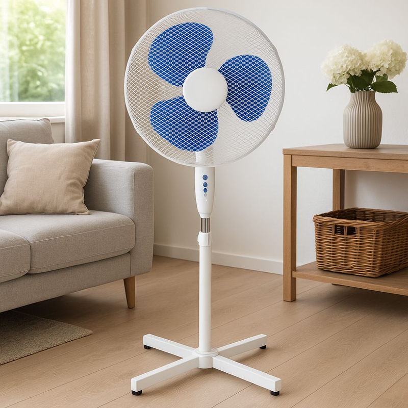 Product image: Bestron επιδαπέδιος ανεμιστήρας 500w μεγάλης απόδοσης με ρύθμιση ύψους, 4 ταχύτητες & λειτουργία ταλάντωσης, , medium-null