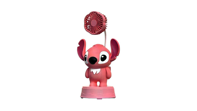 Stitch portable fan (pink), , medium-null