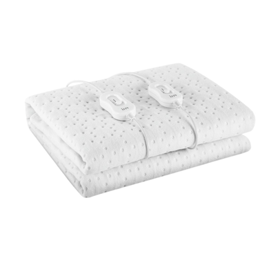 Izzy διπλό θερμαινόμενο υπόστρωμα sleepy με fleece επένδυση, 3 ρυθμίσεις θερμότητας & προστασία από υπερθέρμανση, λευκό iz-9009, , medium