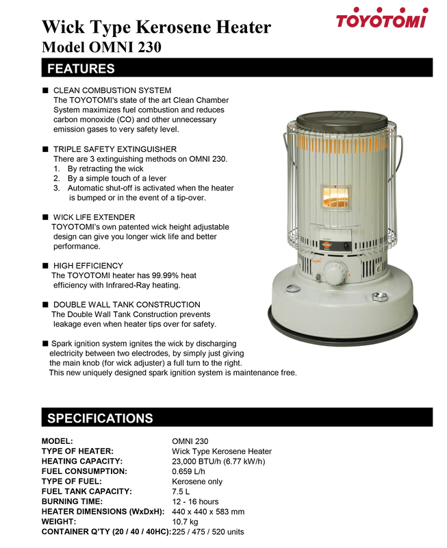 Toyotomi omni230 kerosene heater 23000btu/h, , medium-null