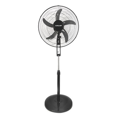Eurolamp fan standing 60w with remote control black, , medium