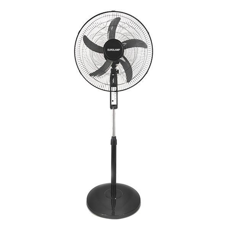 Eurolamp fan standing 60w with remote control black, , medium-null
