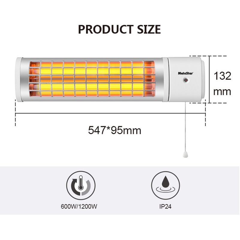Matestar infrared quartz bath heater mat-12hb, , medium-null