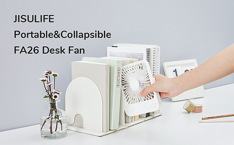 Jisulife desktop fan powerbank out fa26 white, , medium-null