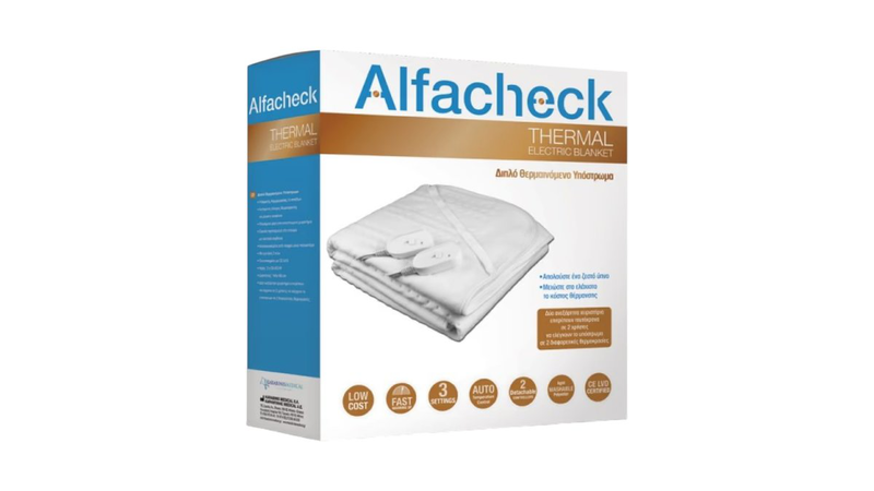 Km-alfacheck thermal electric blanket 160x140cm, , medium-null