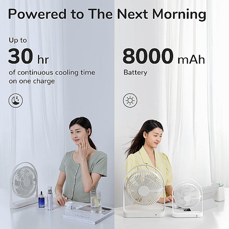 Jisulife desktop portable fan fa27 gray, , medium-null