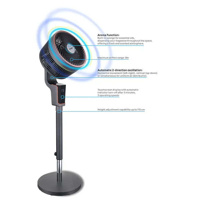 Gruppe new Generation floor fan with stand fx-l13r, , medium-null